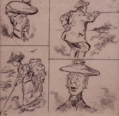 Golfistas, ilustração da revista 