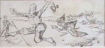 The Attacked Golfer, ilustração da revista 