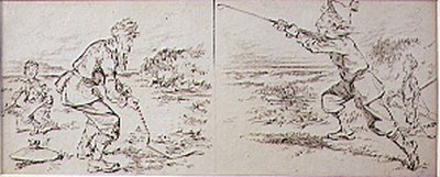 The Golfer Disturbed by a Windy Blast, ilustração da revista 