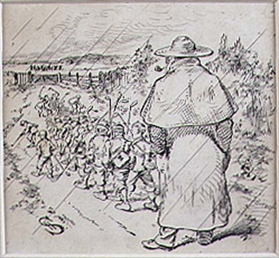 The School Boy Golfers in the Rain, ilustração da revista 