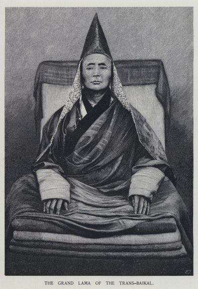 O Grande Lama do Trans-Baikal (litho) de Henry Sandham