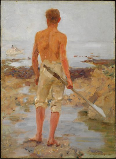 Um menino com um remo de Henry Scott Tuke