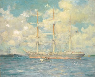 Barque francês na baía de Falmouth, 1902 de Henry Scott Tuke