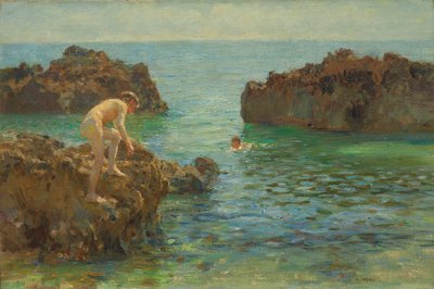 Meninos tomando banho de Henry Scott Tuke