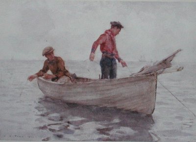 Rapazes a pescar ao largo de Newlyn de Henry Scott Tuke