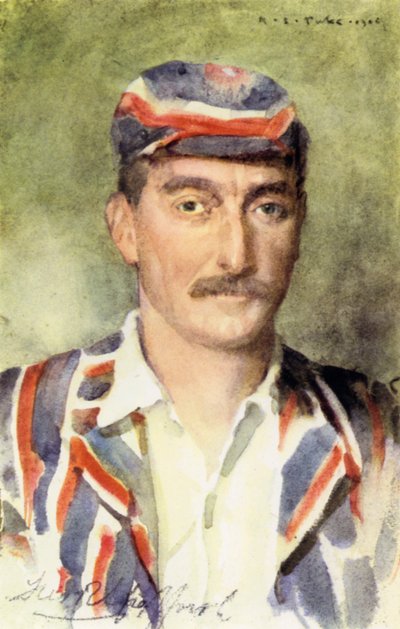 Frederick Robert "Fred" Spofforth, The Demon Bowler (cor litho) de Henry Scott Tuke