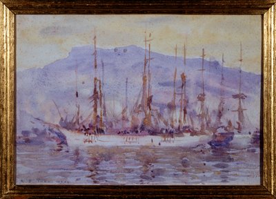 Três Mestres, Falmouth, 1904 de Henry Scott Tuke