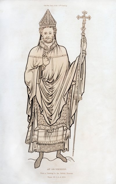 Um arcebispo, final do século XII, 1843. de Henry Shaw