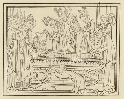 Enterro de Eduardo O Confessor, em meados do século XIII de Henry Shaw