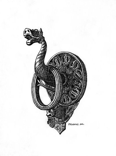 Doorknocker, final do século XIV, 1843. de Henry Shaw