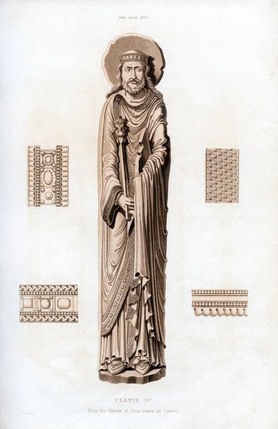 Rei Clovis I, c1100, 1843. de Henry Shaw