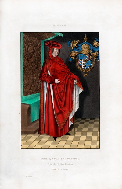 Filipe, duque de Borgonha, c1460, 1843. de Henry Shaw