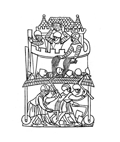 Siege, c1260, 1843. de Henry Shaw