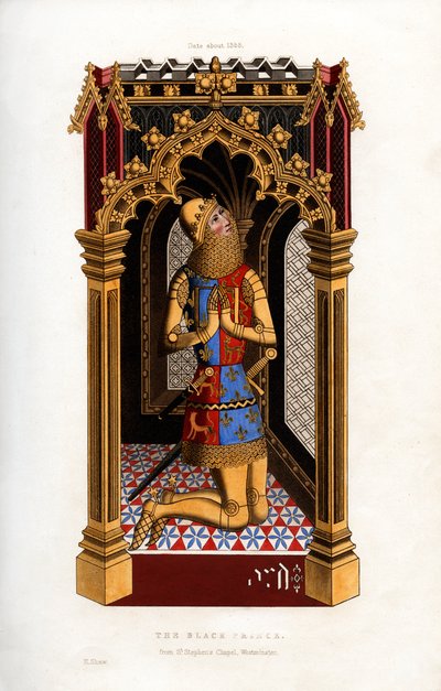 O Príncipe Negro, c1355, 1843. de Henry Shaw