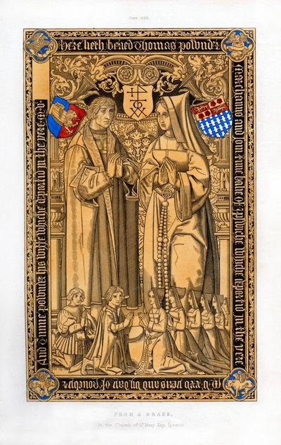 Thomas Pownder, comerciante e oficial de justiça de Ipswich, 1525, 1843. de Henry Shaw