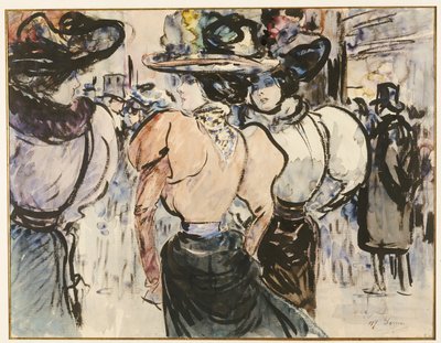 Senhoras elegantes na rua de Henry Somm