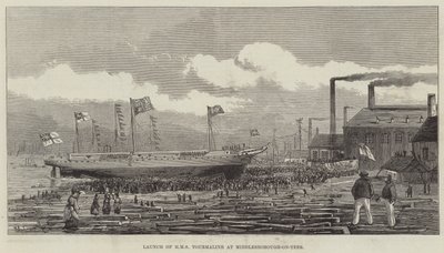Lançamento do HMS Tourmaline em Middlesborough-on-Tees de Henry Spernon Tozer