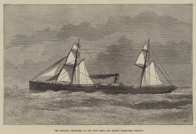 O Haytian, pertencente à Companhia de Navios a Vapor da Índia Ocidental e do Pacífico de Henry Spernon Tozer