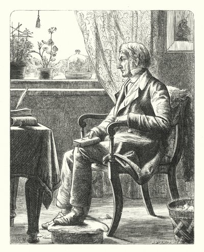 Um Pai que lê a Bíblia (gravura) de Henry Stacey (after) Marks