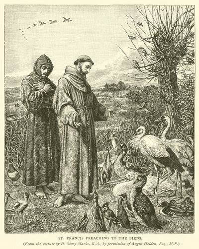 São Francisco pregando aos pássaros de Henry Stacey Marks