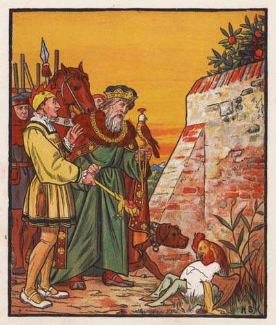 Humpty Dumpty (litografia a cores) de Henry Stacy (after) Marks