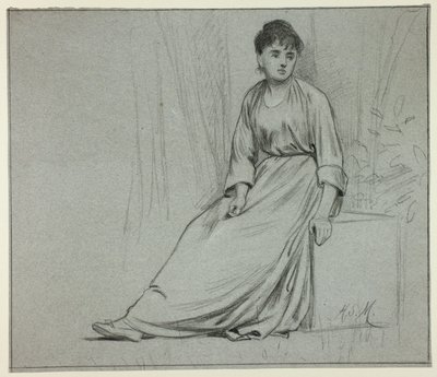 Mulher sentada virada para a direita de Henry Stacy Marks