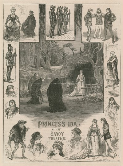 Princesa Ida no Savoy Theatre (gravura) de Henry Stephen (b.1861 fl.1880 1925) Ludlow