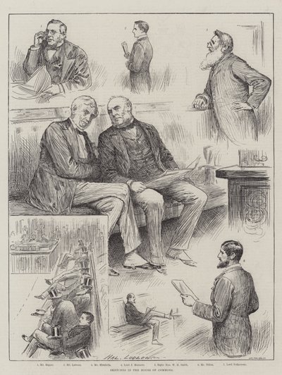 Esboços na Câmara dos Comuns de Henry Stephen Ludlow