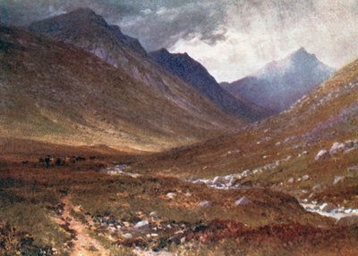 Glen Rosa, Ilha de Arran (litografia a cores) de Henry Sutton Palmer