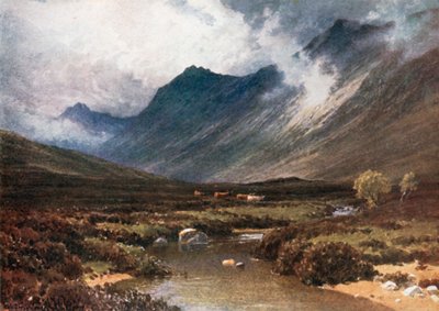 Glen Sannox, Ilha de Arran (litografia a cores) de Henry Sutton Palmer