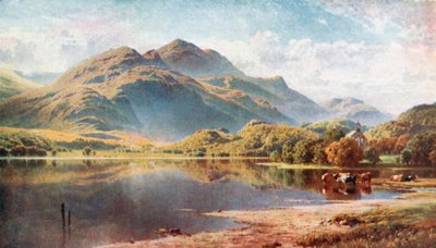 Loch Achray, Trossachs, Perthshire (litografia a cores) de Henry Sutton Palmer