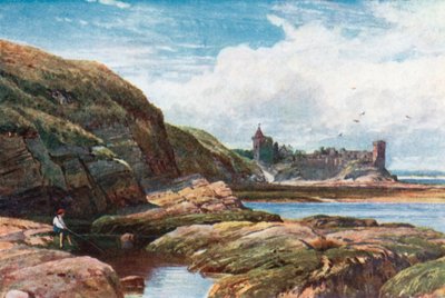 O Castelo de St Andrews, Fifeshire (litografia a cores) de Henry Sutton Palmer