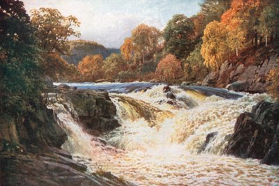 As cataratas de Tummel, Perthshire (litografia a cores) de Henry Sutton Palmer