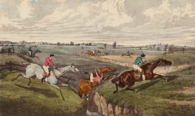 Um Steeple-Chase (cor litho) de Henry Thomas (after) Alken