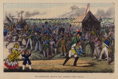 Ilustração para Jorrocks Jaunts e Jollities (cor litho) de Henry Thomas (after) Alken