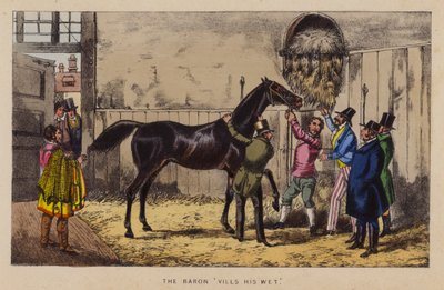 Ilustração para Jorrocks Jaunts e Jollities (cor litho) de Henry Thomas (after) Alken