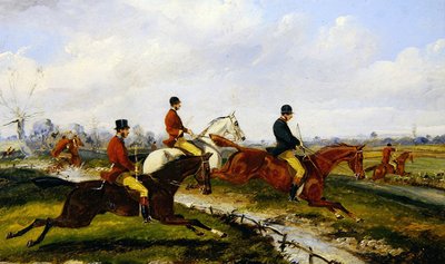 Cena de Caça (guache no painel) (ver 349142 para par) de Henry Thomas Alken