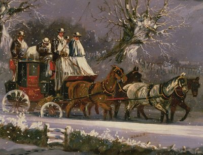 Londres para Dover treinador na neve de Henry Thomas Alken