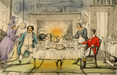 Sr. Jorrockss Hunt Breakfast: uma surpresa terrível, 1838 de Henry Thomas Alken