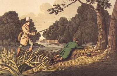 Pike Fishing, aquatinted por I. Clark, pub. por Thomas McLean de Henry Thomas Alken