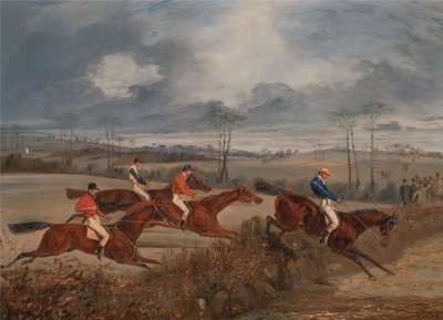 Cenas de uma corrida de obstáculos: Tomando um Hedge de Henry Thomas Alken