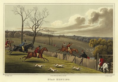 Caça ao Veado (Chromolitho) de Henry Thomas Alken