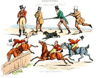 Sintomas de ser divertido, 1822. de Henry Thomas Alken