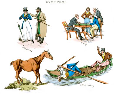 Sintomas de ser divertido, 1822. de Henry Thomas Alken