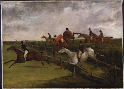 The Grand Leicestershire Steeplechase, 12 de março de 1829: Sintomas de angústia de Henry Thomas Alken