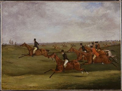 The Grand Leicestershire Steeplechase, 12 de março de 1829: Indo no ritmo de Henry Thomas Alken