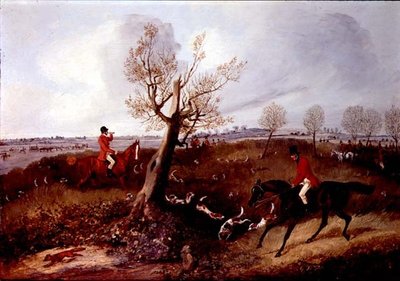 Ver Halloo (um de um conjunto de quatro) (óleo sobre tela) de Henry Thomas Alken