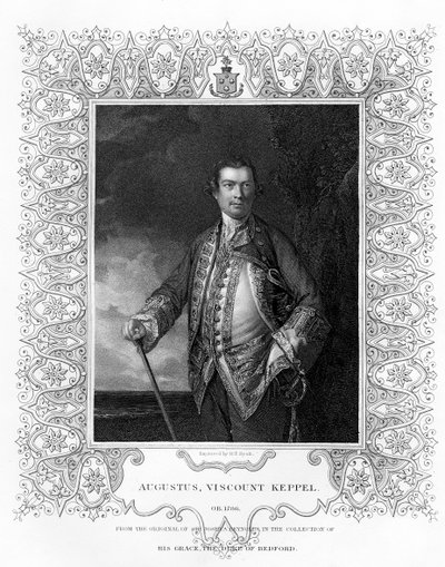 Augustus Keppel, Visconde Keppel, 1725-1786, século XIX. de Henry Thomas Ryall