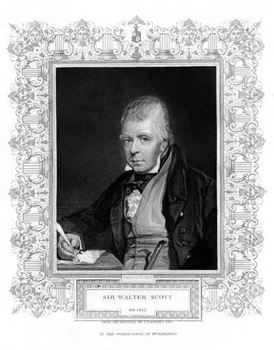 Sir Walter Scott, 1º Baronet, prolífico romancista e poeta escocês, século XIX de Henry Thomas Ryall