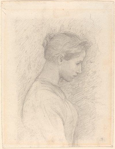 Uma jovem de perfil de Henry Tonks